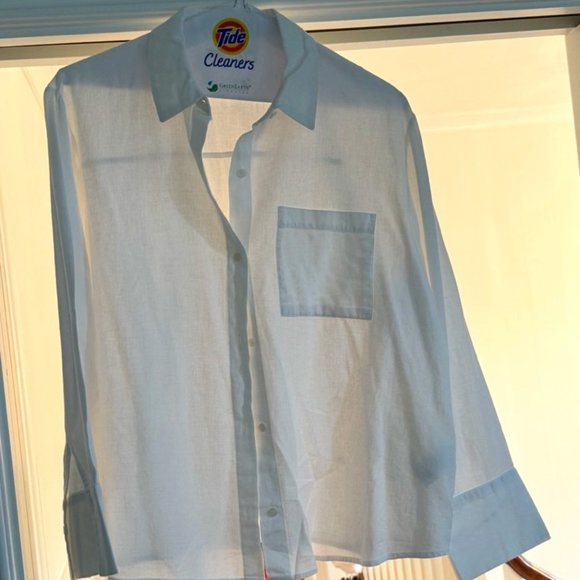 H & M White Button Down Top - Picture 1 of 2
